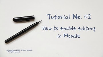 MOODLE: How to turn on editing