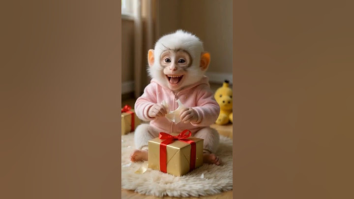 Baby Monkey’s First Gift Unboxing Will Melt Your Heart 🎁🐒#monkey #babymonkey #shorts #gift #unboxing