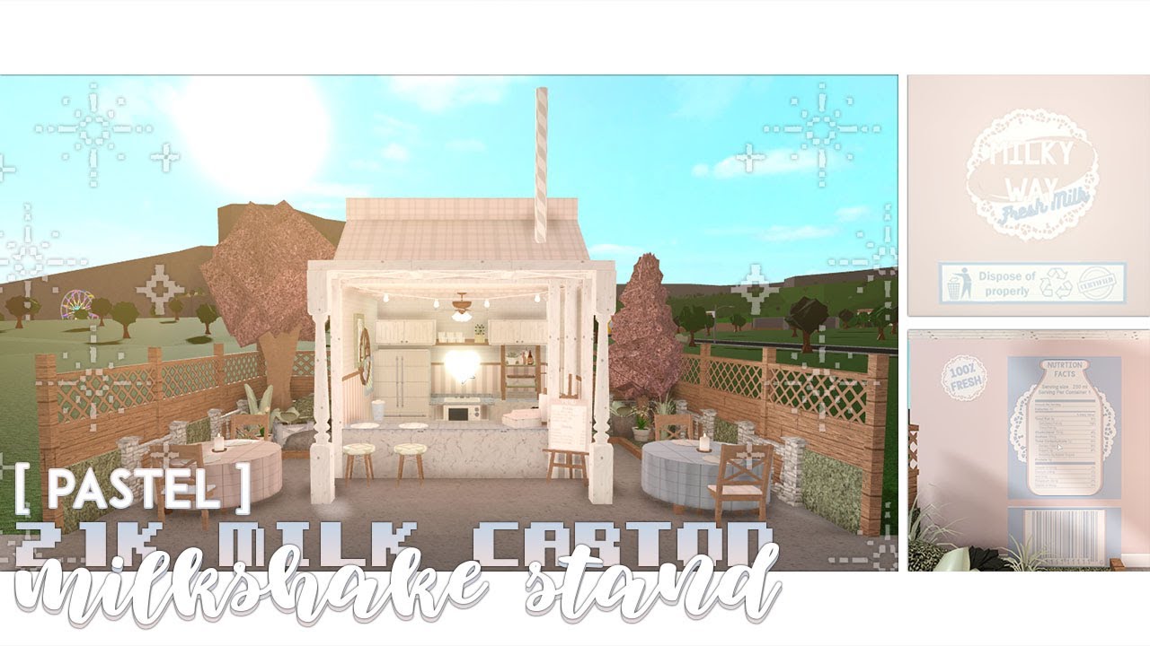 Bloxburg Milk Carton Milkshake Stand Youtube