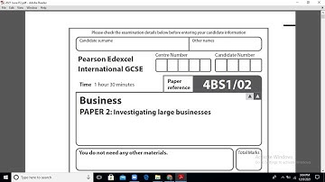Edexcel IGCSE 2021 JUNE |Investigating Large Businesses | Q1