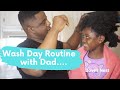 Dad washes Daughter’s Hair ❤️| Natural Hair