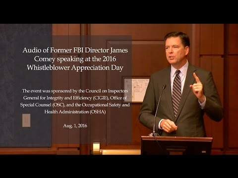 Former FBI Director James Comey's Remarks on Whistleblower Day 2016