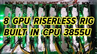 Celebrity OCTOMINER 8 GPU Riserless Mining Rig With Built in Intel Mobile 3855u CPU Profile