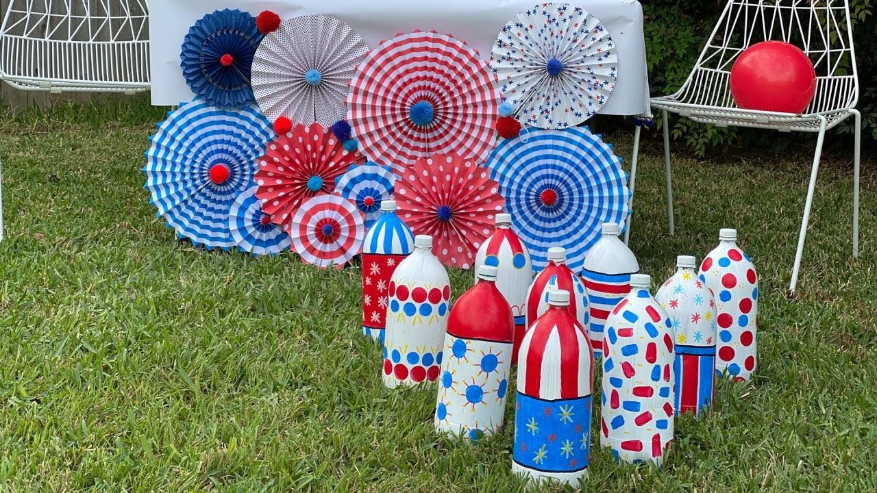 July 4th Outdoor Celebration Ideas: DIY Lawn Bowling, Rocket Pop Soap Favor + Patriotic Table Run… | Rachael Ray Show