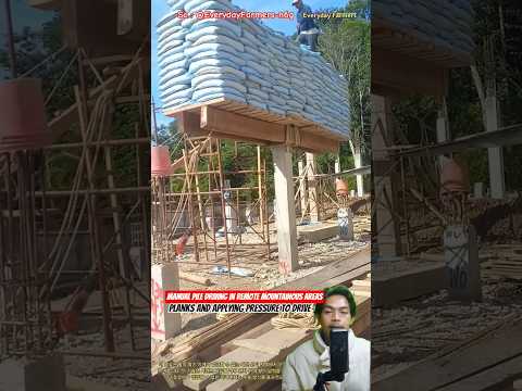 Manual Pile Driving In Remote Mountainous Areas Shortsfeed Viral Shorts