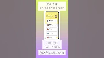 Todo List App using HTML, CSS and JavaScript #coding #shorts #programming #JavaScript