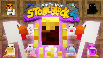 Stoneblock 4 Minecraft Modpack EP12 Most Overpowered CHICKENS Ever with ROOST