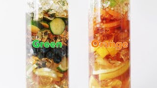 Fruits in Tea 【どちらがお好み？】グリーンヘルシーとオレンジトロピカル