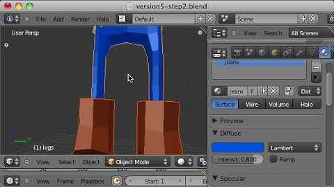 Blender (2.56) Model Simple Man - Part 3