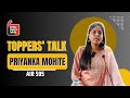 Upsc result 2023  unique toppers talk  priyanka mohite air 595   