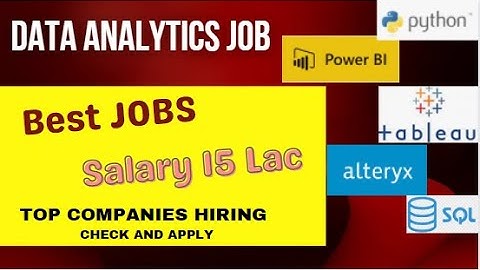 Data Analytics #Hiring  | #Power BI #Python #Tableau | #Jobs| Salary 15 Lac| Check this video Apply