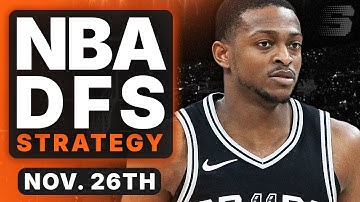 NBA DFS Strategy Wednesday 11/26/25 | DraftKings & FanDuel NBA Lineup Picks