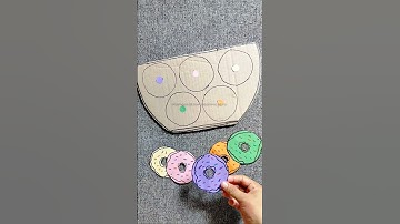 COLOUR ACTIVITY IDEA DONUTS PUZZLE #finemotorskills #cardboardcraft  #preschooll #montessori