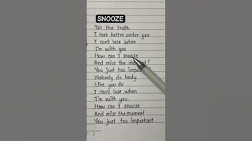 Thumbnail of SZA - Snooze song lyrics #sza #lyrics #lyricsvideo #lyricsstatus #spotify #song #asthetic #music #yt