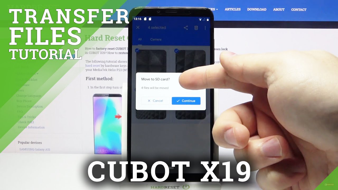 How to Transfer Files From CUBOT X19 Move Data from Internal Storage