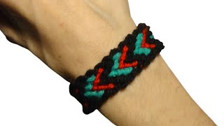 DIY Bordered Chevron Bracelet Tutorial