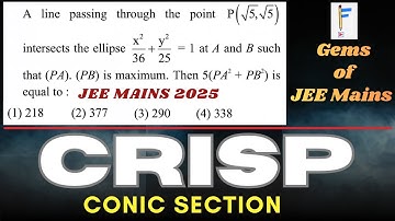 Top Coordinate Geometry Question | Ellipse + Line = JEE Concept!