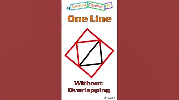 One Line Without Overlapping. (When being drawn, the line does not go over itself.) #shorts