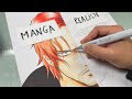 Je dessine 1 perso en style manga vs raliste