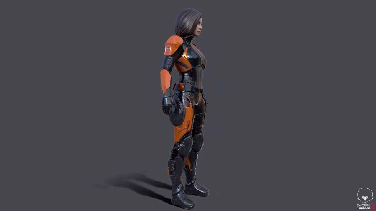 Futuristic Girl High 3d model