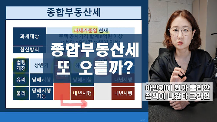 종합부동산세 갑자기 올랐다 내린 이유