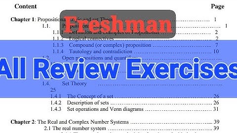 Freshman Mathematics Chapter One Full Exercises Solution ; #MujaMercury #ATCTUBE