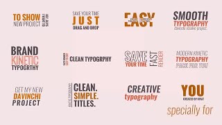Kinetic Typography V.1 DaVinci Resolve Macros