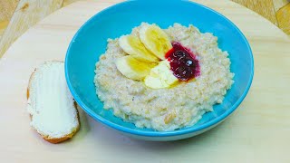 :    .     . Oatmeal with milk.