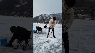 춘천 오월리 빙어낚시 얼음뚫기 #빙어낚시 #춘천