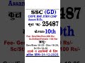 SSC GD 2025 😱 10th Pass Govt Job | 25487 Post | Apply Now