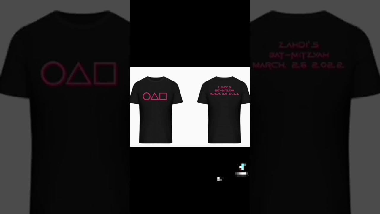 Shirt Stories Ep. 4 - Knocked out 70 squid games themed Bat-mitzva shirts.