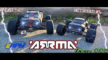 Arrma Outcast EXB 8S and Notorious V5 6S Best Bashers for 2023