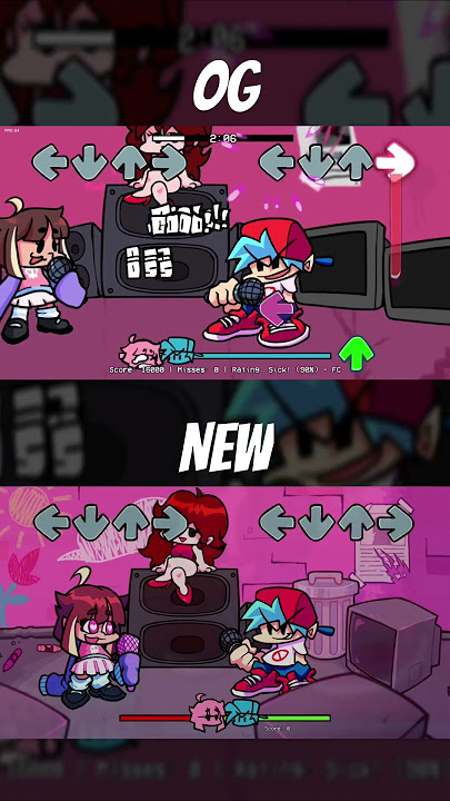 FNF QT MOD ORIGINAL VS REWIRED #fnf #qt #fnfmod