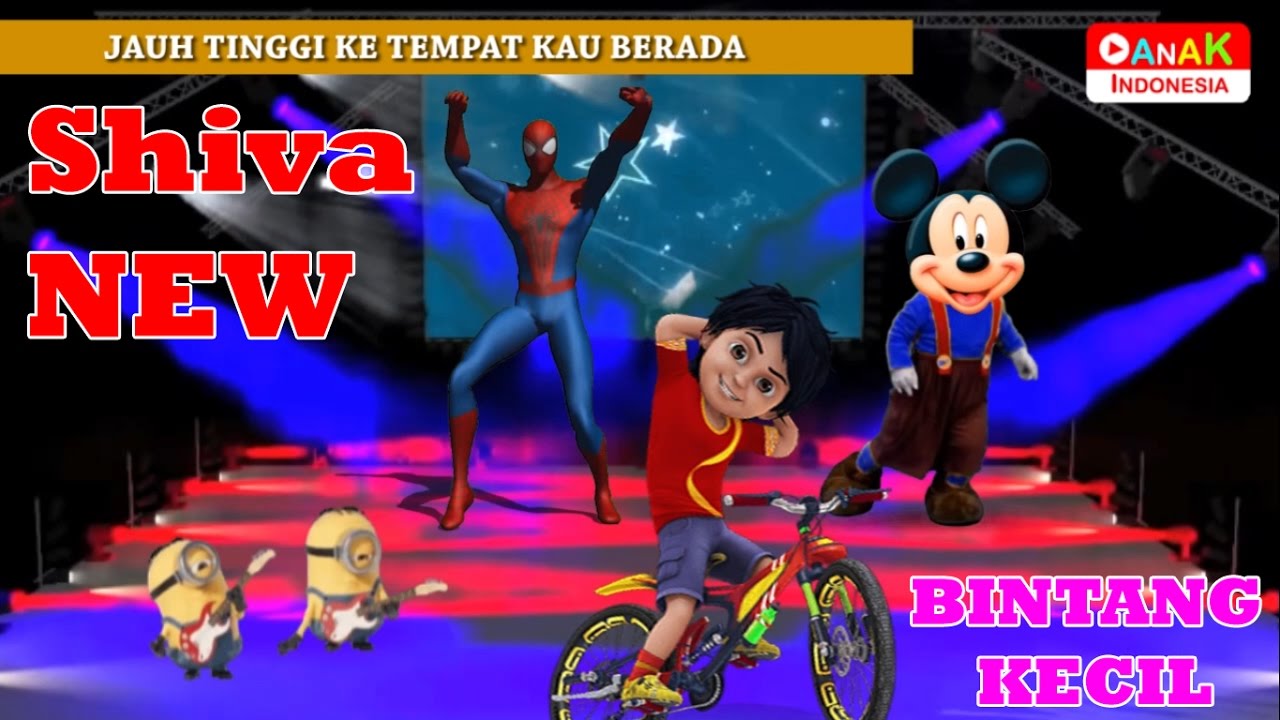 LAGU ANAK BINTANG KECIL ANIMASI SHIVA SPIDERMAN MIKI MOUSE YouTube