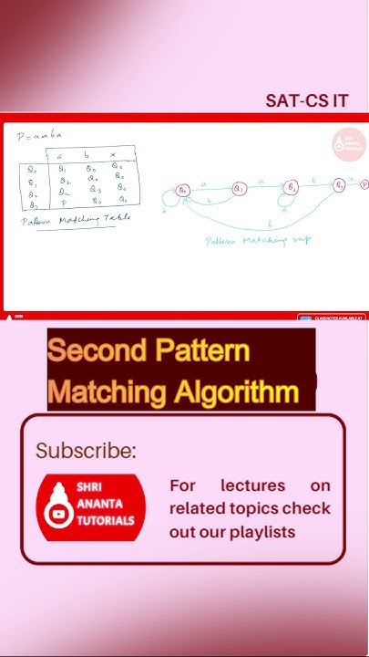 Second Pattern Matching Algorithm #computerengineering # ...