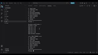 Demo Codingan bahasa C topik Array, Searching, dan Sorting