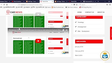 Wordpress Theme Development part-37  How to Add advance Custom Shortcode in Wordpress part 02