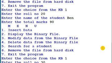 010) Part 3 of 3: Modify Delete Search, Binary File, Menu Driven Program