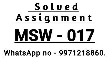 MSW-017 : Contemporary Methods and Values of Social Work Solved Assignment available #ignou