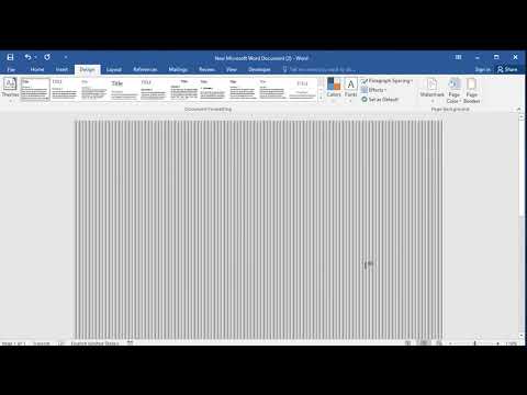 How to create horizontal and vertical lined paper in Word - YouTube