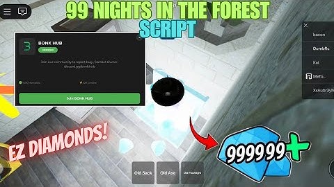 99 Nights In The Forest SCRIPT *No Key* PASTEBIN 2025 - Auto Find Diamonds, Auto Stronghold, Kaitun