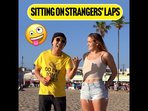 Girl sitting on strangers Lap - Prank