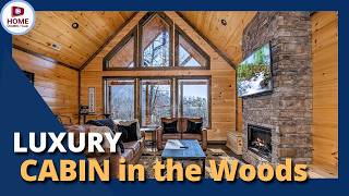 Escape to This Stunning Rustic Luxury Cabin | 3 Ensuite Bedrooms + 2-Story Fireplace