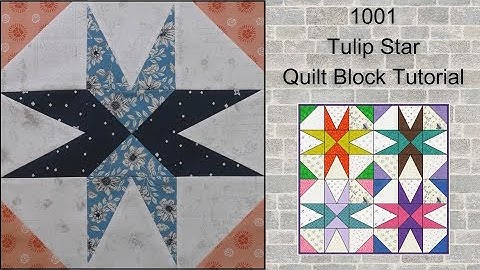 1001 Tulip Star Free Quilt Block Tutorial | Block of the Day 2023 | AccuQuilt