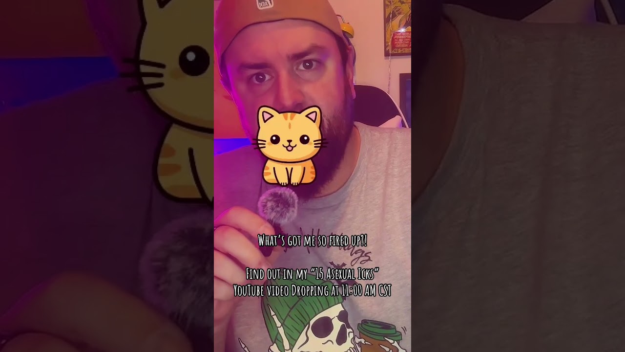 New video, “15 Asexual Icks” at 11 AM CST on Monday #asexual #aroace #lgbtqia #queer #selfcare
