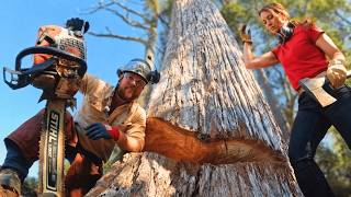 Harvesting DEAD TREES For Our Self-Sufficient Orchard Build (Ep. 27)