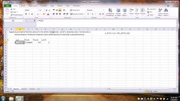 Newton Method using MS Excel