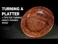 Turning a platter  woodturning demo