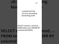 SELECT Order by in  SQL | SQL SELECT Order by