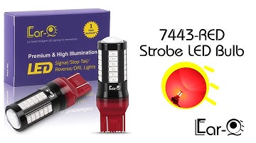 Car-EyeQ T20 7440 7443 LED Strobe Brake Lights Red Flashing Stop Lamps